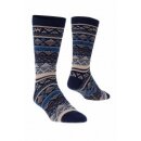 Baby Alpaka Premium Inka Socken blau-sand 36-38