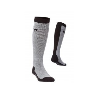 Alpaka Ski Socken schwarz-grau 42-44