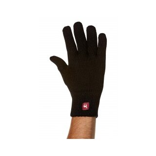 Handschuh Uni gefüttert 100% Baby Alpaka Futter 100% Baumwolle schwarz L